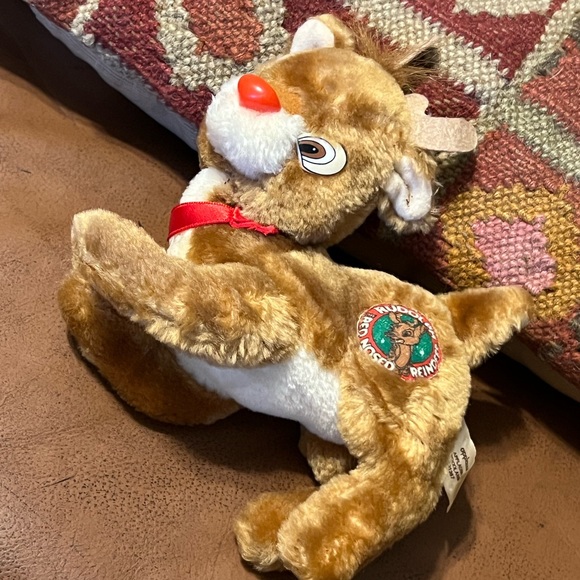 Rare Vintage 1988 Rudolph Rednosed Reindeer Christmas Plush Stuffed Animal - Picture 4 of 9